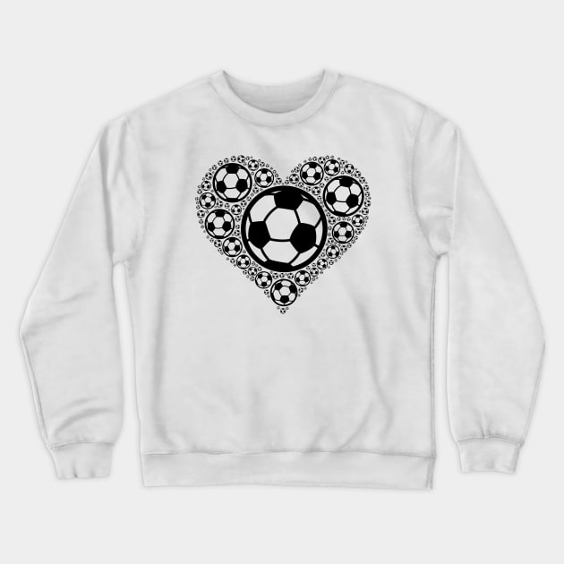 Soccer Balls in Heart | Soccer Player Gift Crewneck Sweatshirt by shirtonaut